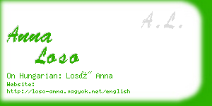 anna loso business card